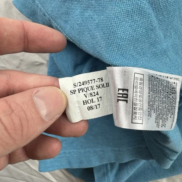 Banana Republic Polo Shirt Mens Large Blue Standard Fit Elephant Logo Preppy - Picture 8 of 8